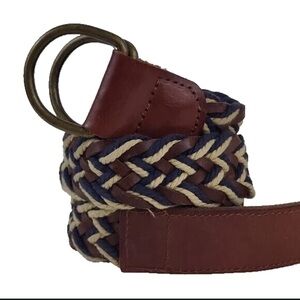 Lucky Brand Woven Double Ring‎ Belt L